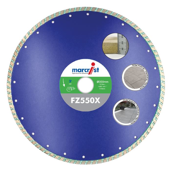 FZ550X Special Blade  for Outdoor Ceramics and 2 cm Vitrified Porcelain